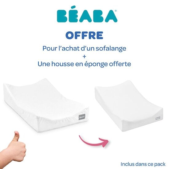  Béaba Pack matelas à langer Sofalange avec housse Blanc  code EAN 3384349203979 