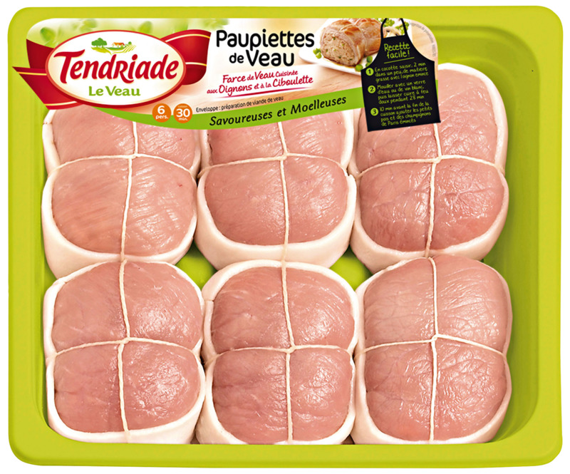 Tendriade 6 PAUPIETTES DE VEAU Tendriade code EAN 3384480017701 