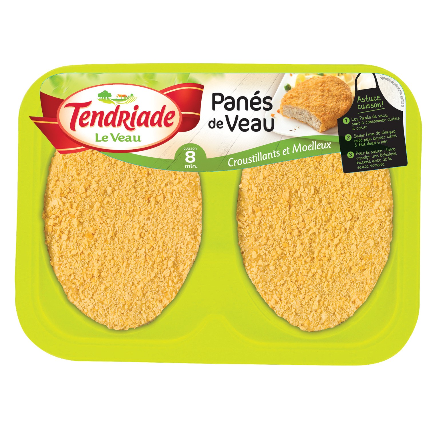 Pané de veau nature x4 TENDRIADE