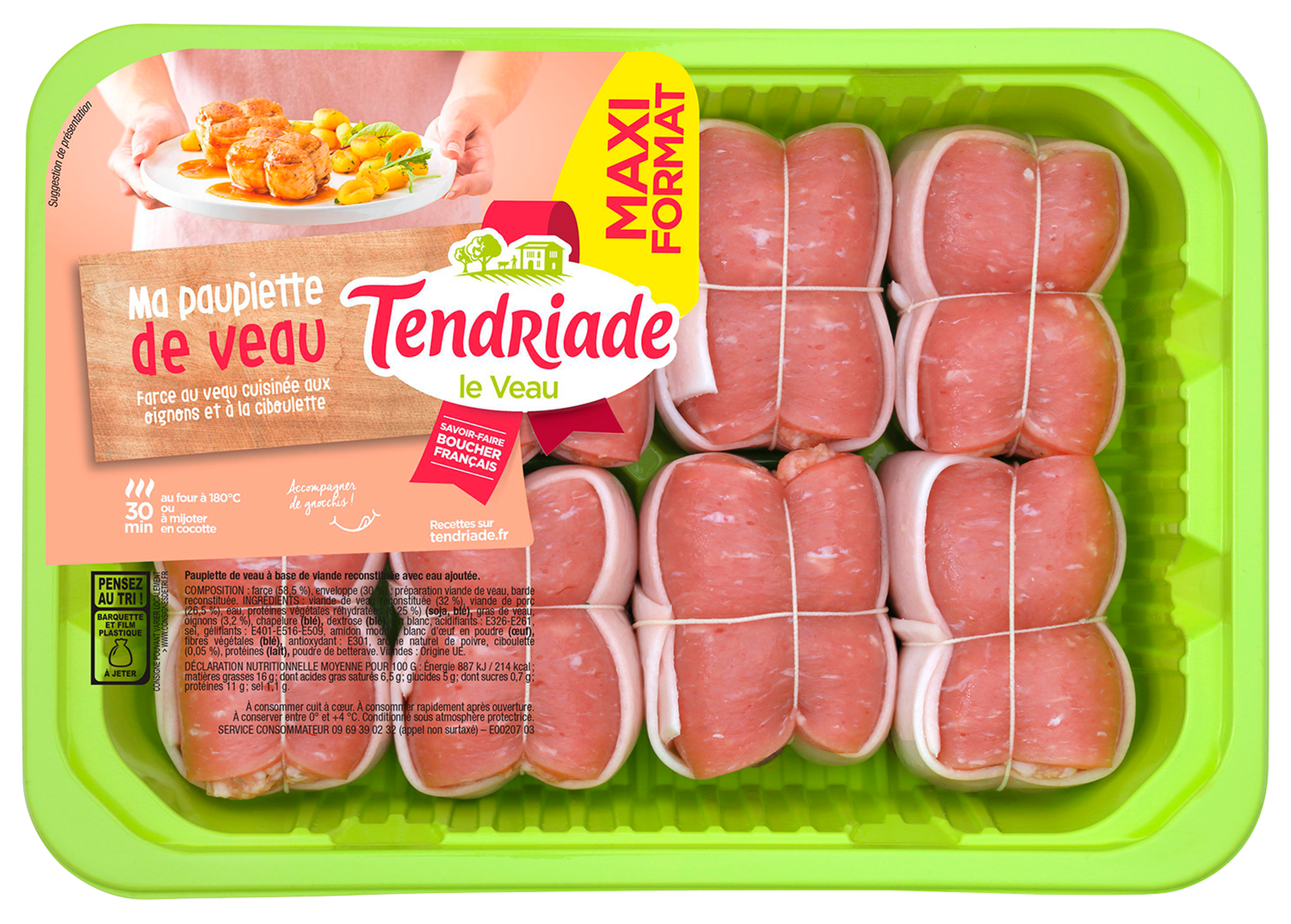 8 Paupiettes de veau Nature