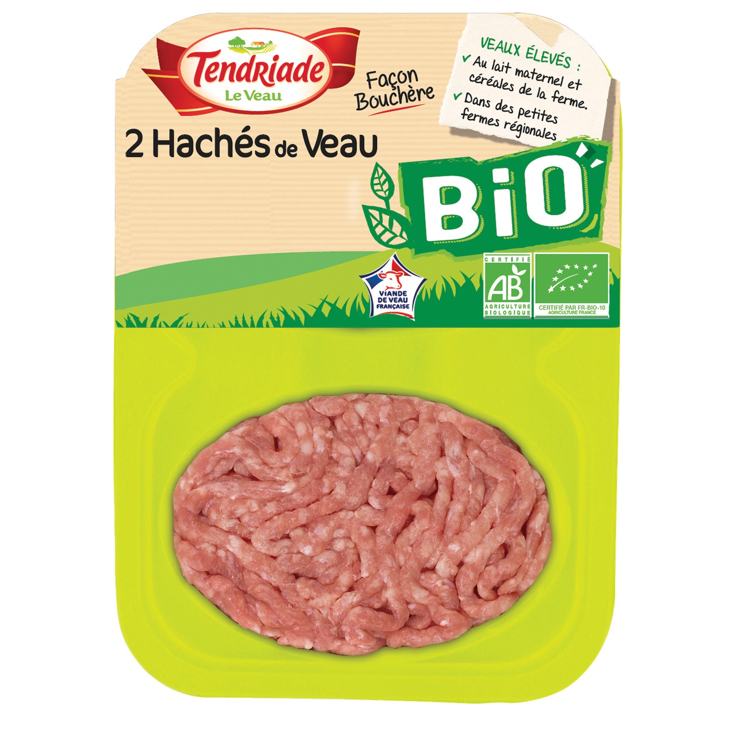 Steak haché de veau façon bouchère bio x2 TENDR...
