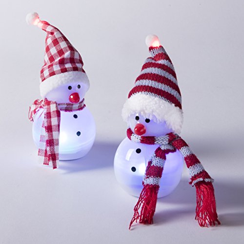 Lot de 2 bonhommes de neige déco à Led couleur ...