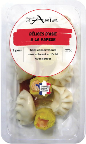 DÉLICES D’ASIE À LA VAPEUR AVEC SAUCES