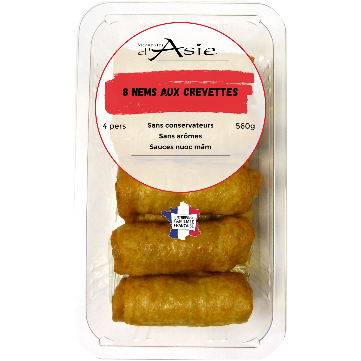 MERVEILLES D'ASIE 8 NEMS AUX CREVETTES code EAN 3386030007569 