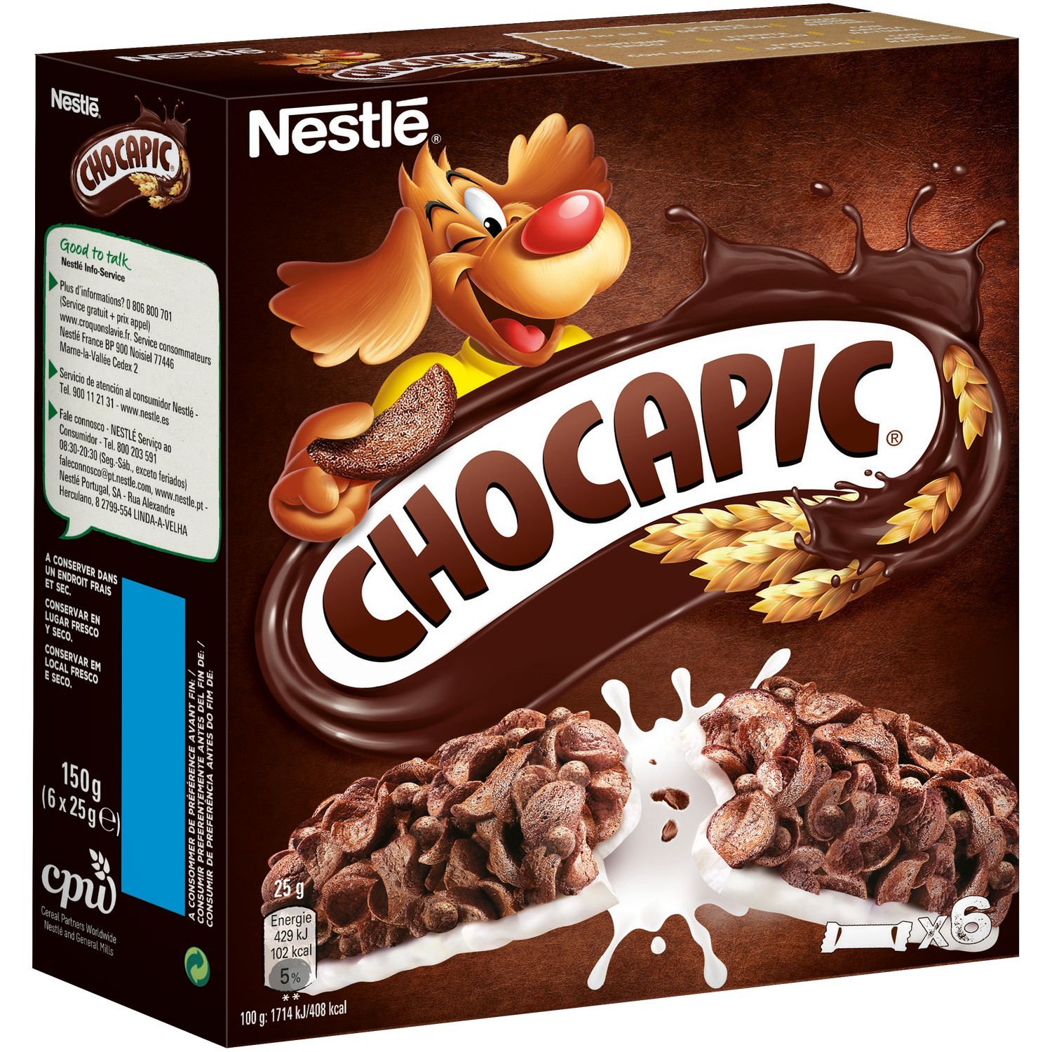  Barres de céréales au chocolat CHOCAPIC CHOCAPIC CEREALE  3387390406849