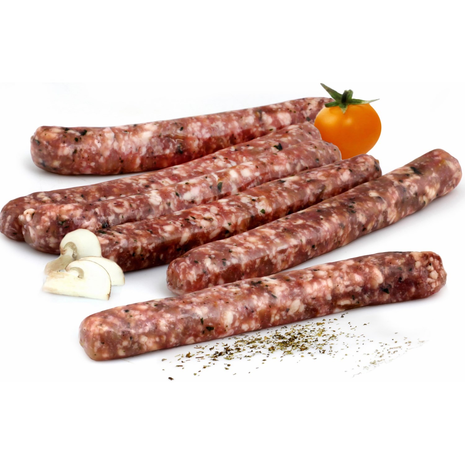 LES BRASERADES Saucisses Provençale tomate ail-basilic LES BRASERADES code EAN 3387620032183 