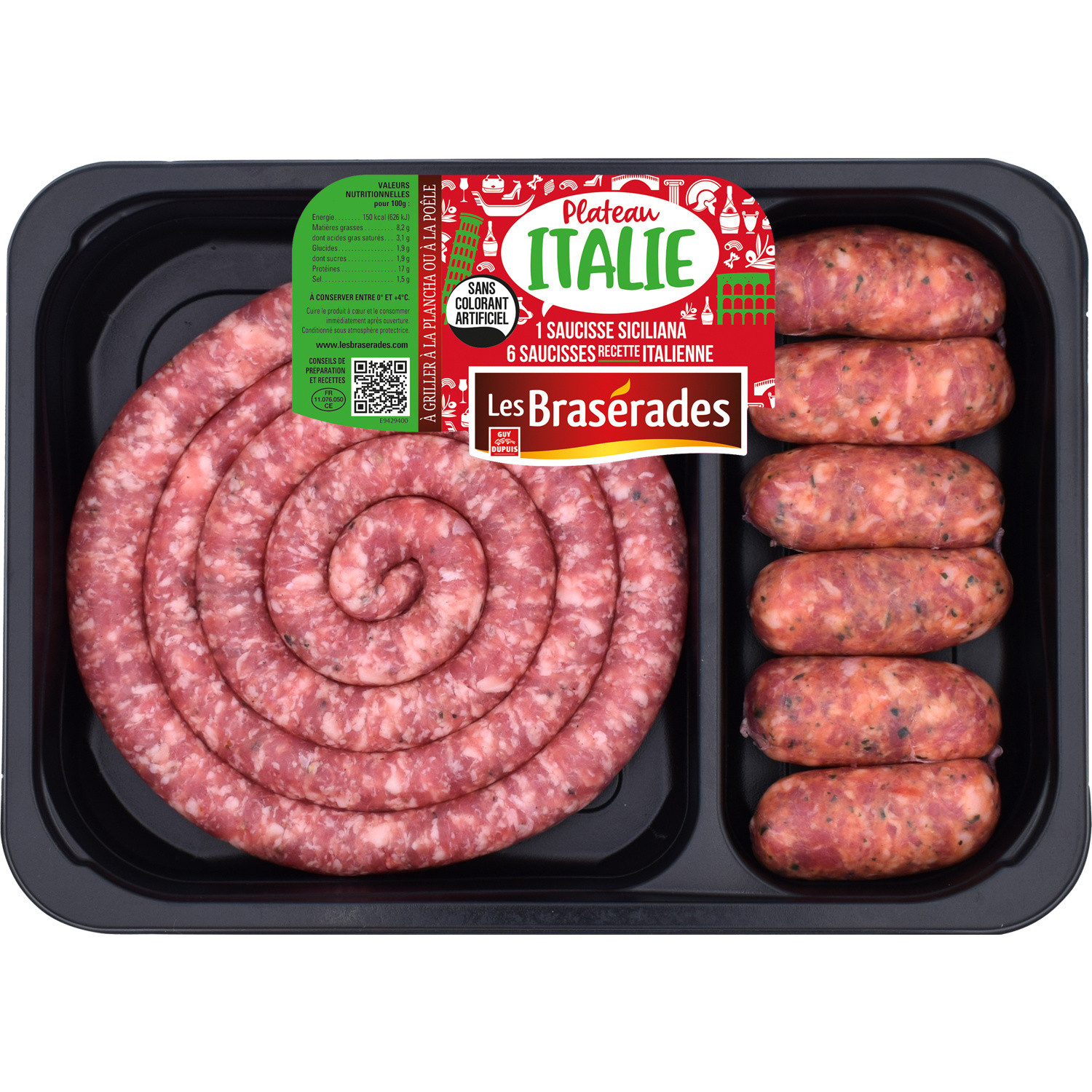 Assortiment de saucisses plateau Italie LES BRA...