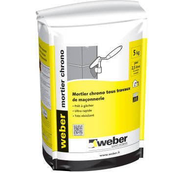 Mortier de maçonnerie ultra rapide Weber.mortie...