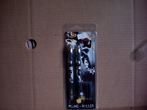 PARURE STYLOS PLUME ET ROLLER + 2 CARTOUCHES BL...