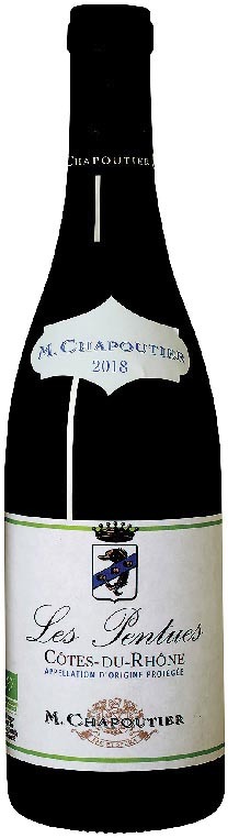AOP(1) CÔTES DU RHÔNE(2) M.CHAPOUTIER “LES PENTUES” 2018. 3391180006096 (3391180006096)