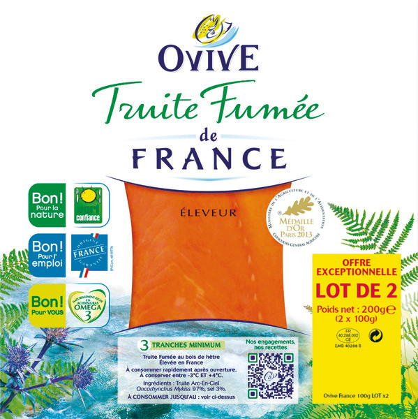 ovive TRUITE FUMÉE DE FRANCE OVIVE code EAN 3392780002754 
