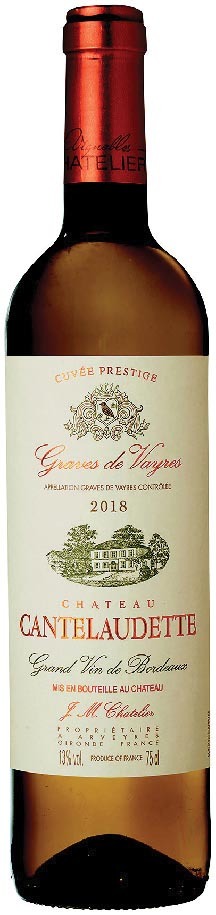 AOP(1) GRAVES DE VAYRES CHÂTEAU CANTELAUDETTE “CUVÉE PRESTIGE” 2018. 3397253110004 (3397253110004)