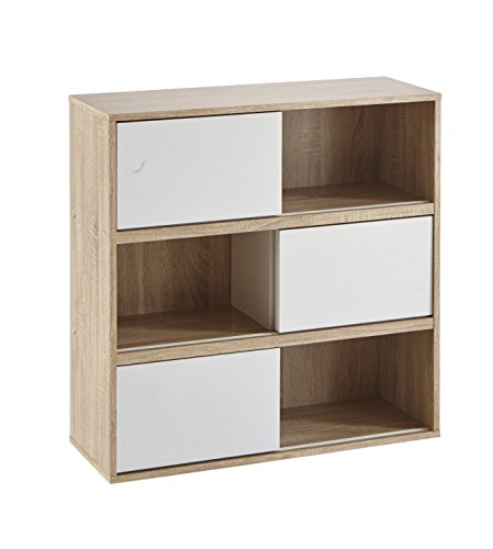 Cube 6 niches 3 portes coulissantes finition ch...