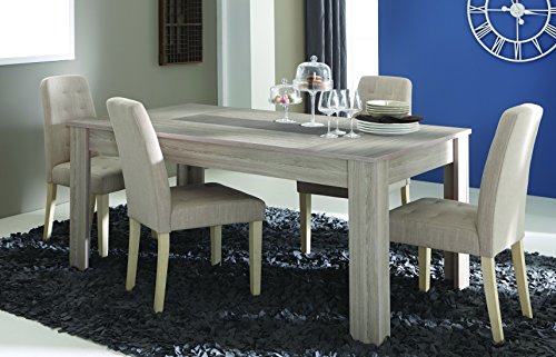 306661 duchess table polyuréthane/métal chromé ...