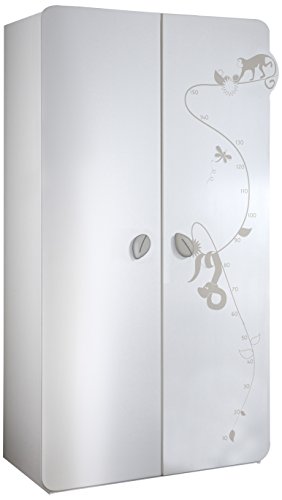 316200 jungle armoire avec 2 portes blanc/beige...