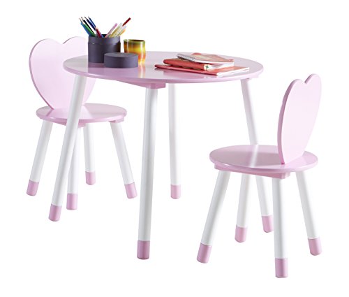 356712 princesse set de table + 2 chaises bois ...