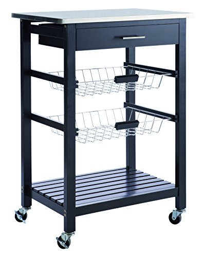 365073 desserte de cuisine cookies noir/inox