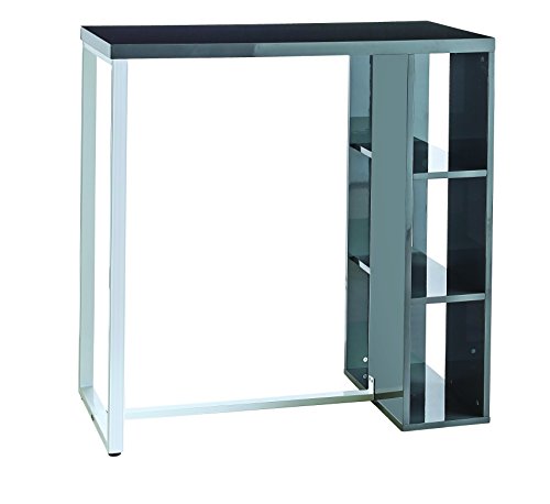 486688 toast meuble de bar 3 niches bois mdf gr...