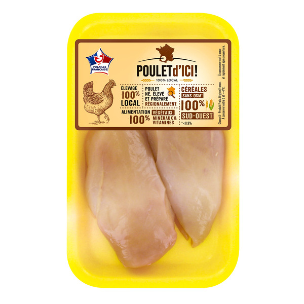 2 FILETS DE POULET JAUNE
POULET D'ICI ! 3397970108599 POULET D'ICI ! 2 FILETS DE POULET JAUNE
POULET D'ICI ! 3397970108599 POULET D'ICI !