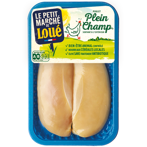 LE PETIT MARCHÉ DE LOUÉ FILETS DE POULET X2 PLEIN CHAMP code EAN 3399543 