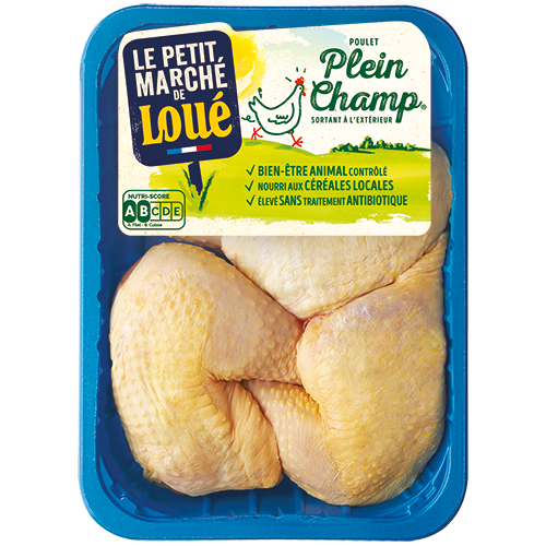 LE PETIT MARCHÉ DE LOUÉ CUISSES DE POULET PLEIN CHAMP X4 code EAN 3399547 