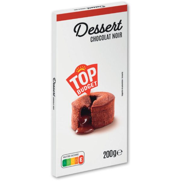 TABLETTE DESSERT CHOCOLAT NOIR 
