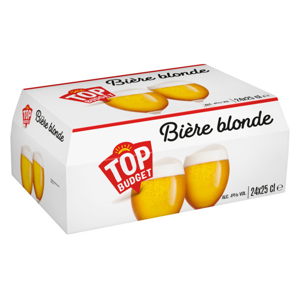 TOP BUDGET BIÈRE PACK 24X25CL 
 code EAN 3410280024141 