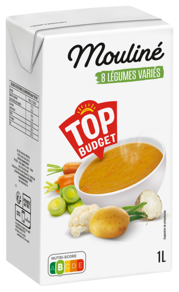 TOP BUDGET MOULINÉ 8 LÉGUMES VARIÉS
 code EAN 3410280070766 