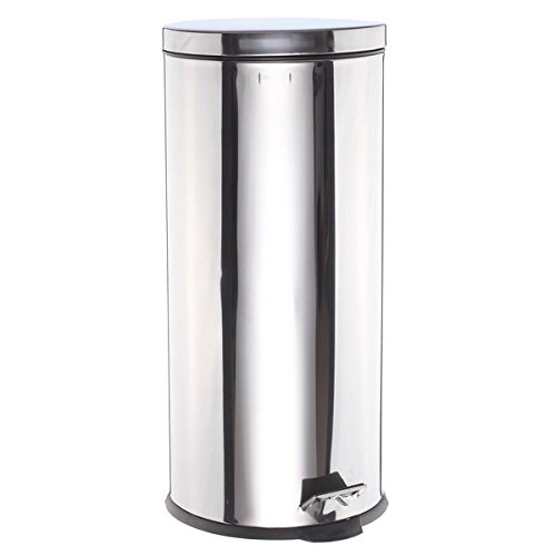 - poubelle ronde à pédale en inox 30l