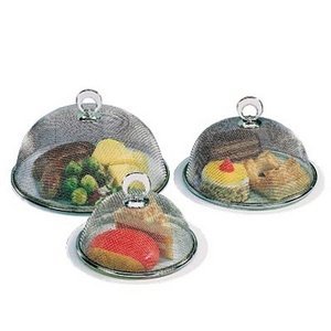 - ensemble de 3 cloches à fromages grillagées inox