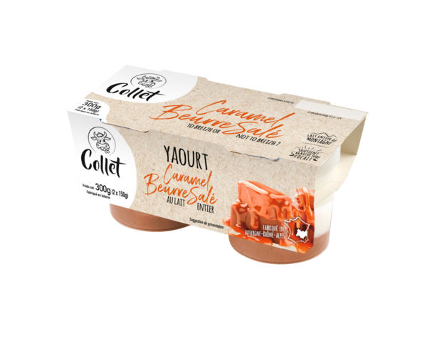 YAOURT AU LAIT ENTIER AU CARAMEL BEURRE SALÉ
