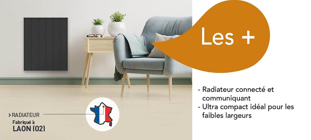 Radiateur à inertie réfractite horizontal Manon...