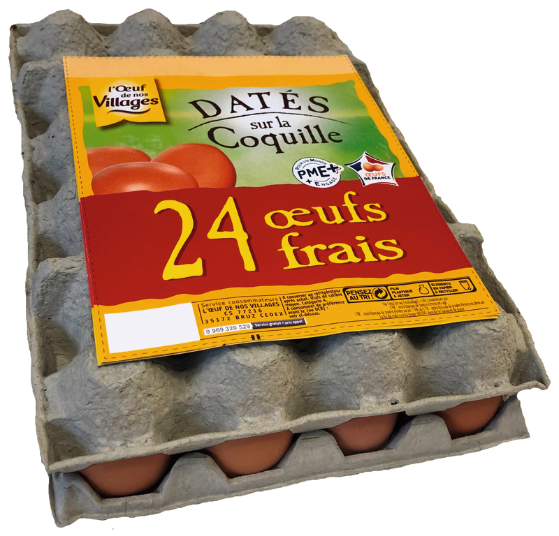 24 ŒUFS FRAIS DATÉS SUR LA COQUILLE l'oeuf de n...