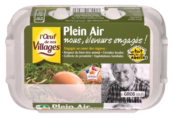 ŒUFS PLEIN AIR ÉLEVEURS ENGAGÉS X6 
