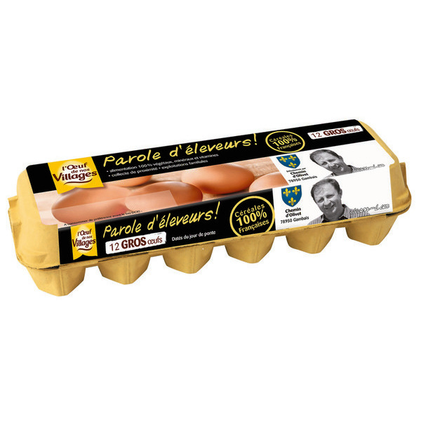 L' oeuf de nos villages Œufs Parole d'éleveurs ! code EAN 3414280560128 