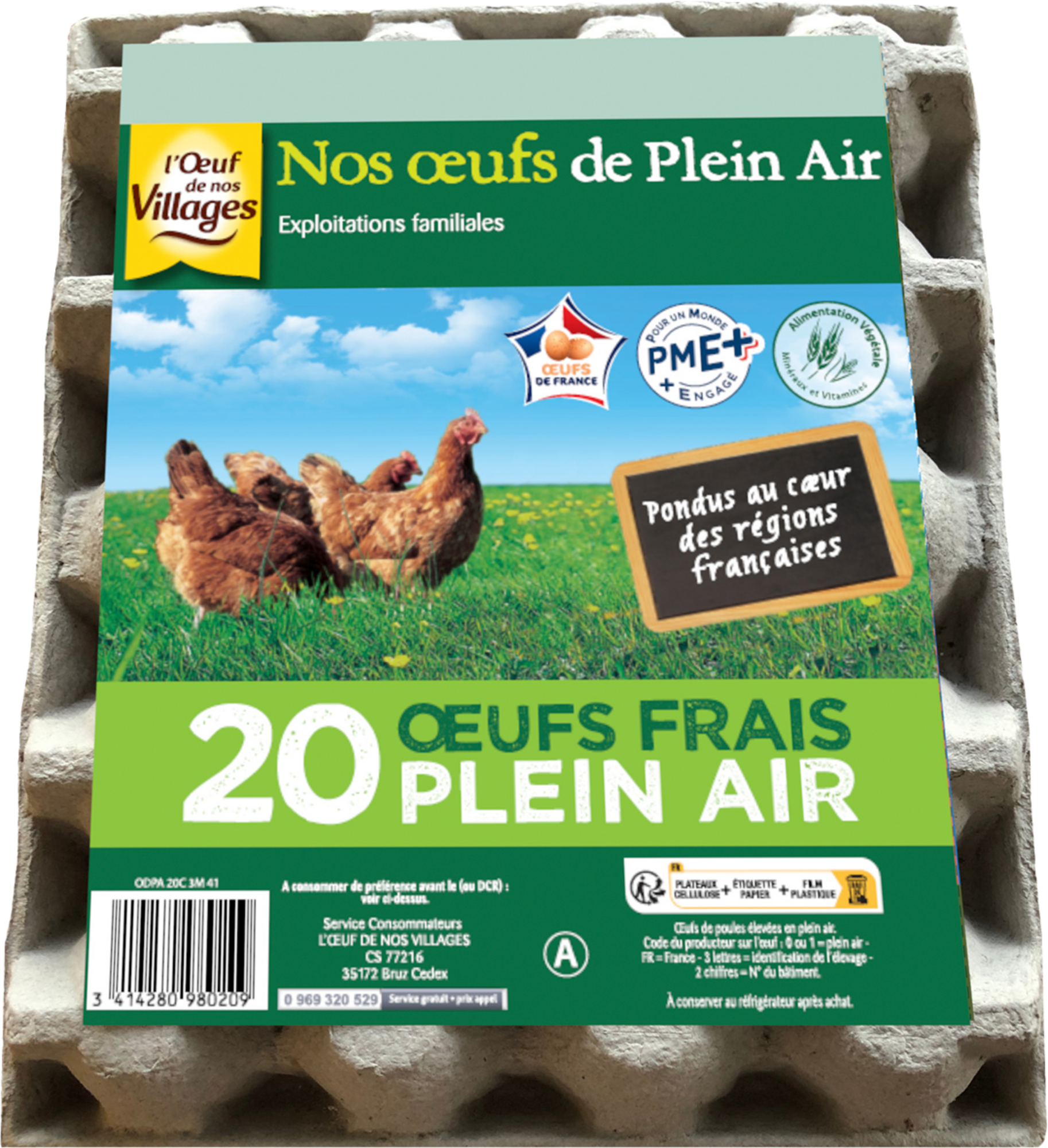 20 Œufs frais plein air