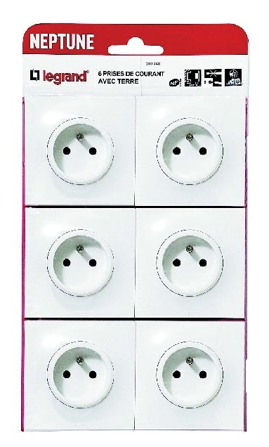 LOT DE 6 PRISES ”NEPTUNE”