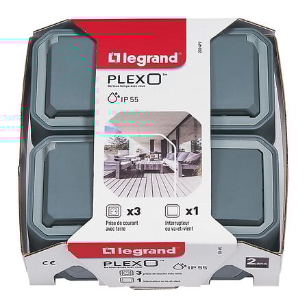 LEGRAND Lot Plexo 1 va et vient + 3 prises avec...