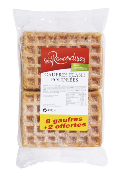 GAUFRES FLASH POUDRÉES 
