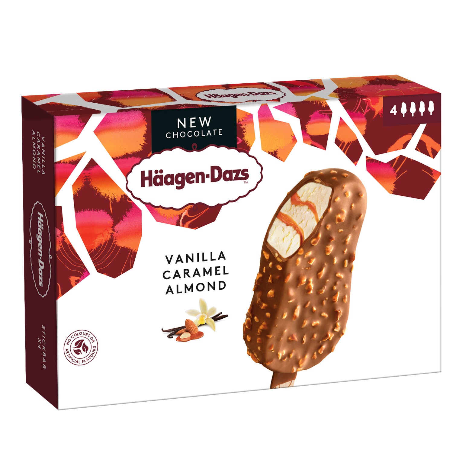 Glace vanille caramel amande sans gluten HAAGEN...