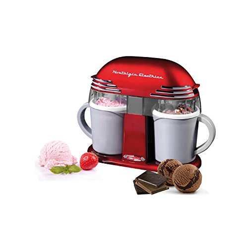 Simeo PF200 Sorbetière Rouge/Chromé/Gris 1 L