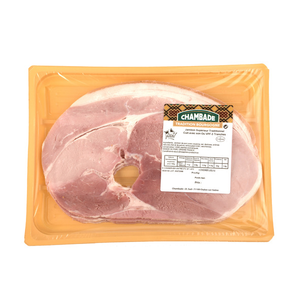 JAMBON SUPÉRIEUR CUIT AVEC SON OS 
