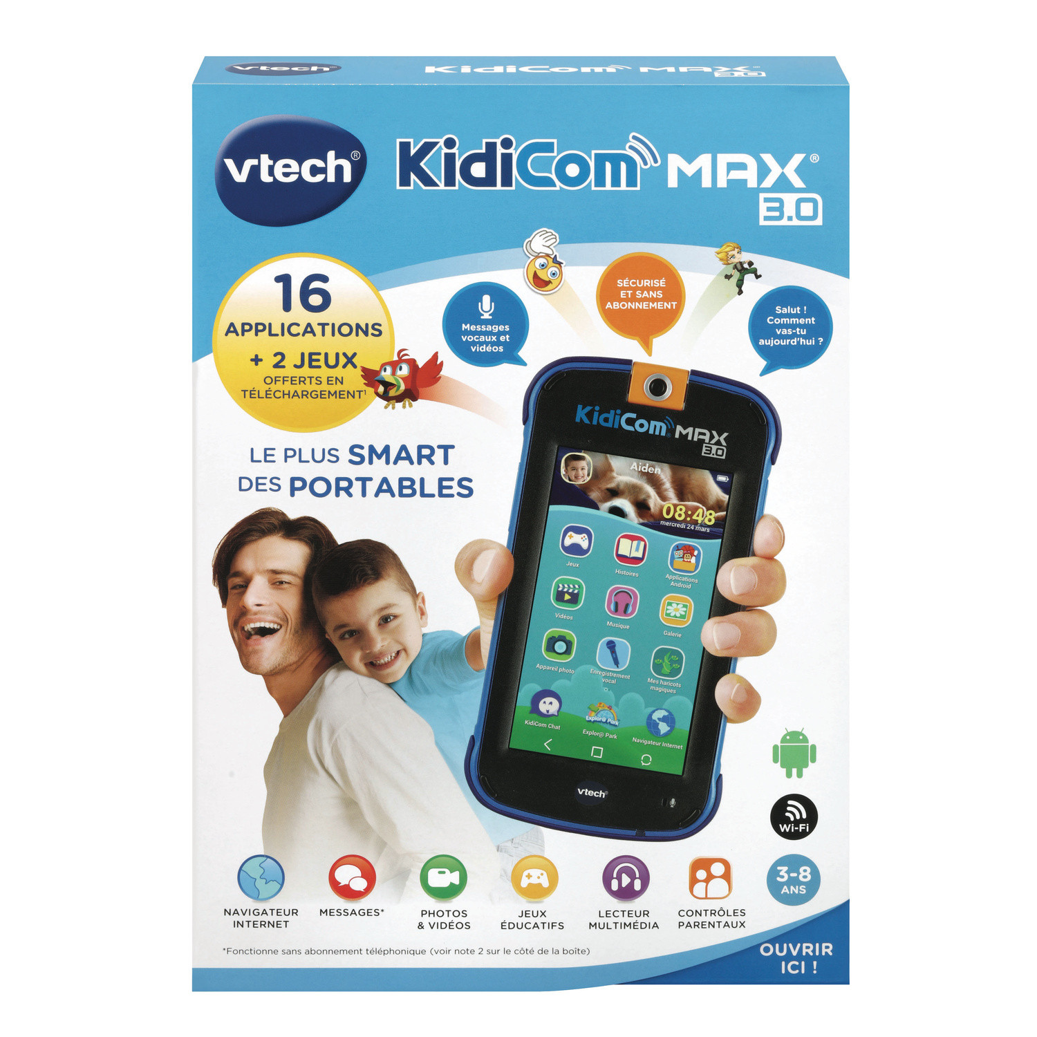 Jouet electronique KidiCom MAX 3.0 bleu VTECH