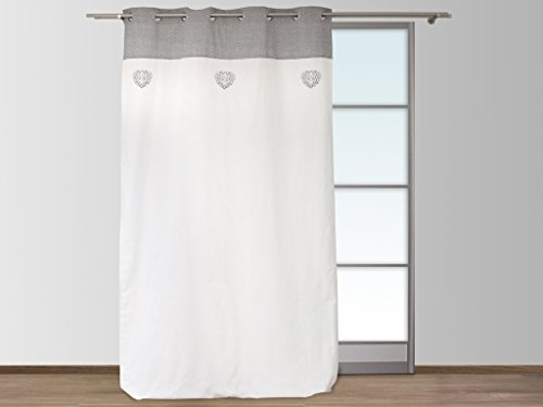 031656 amandine rideau à oeillet coton blanc 14...