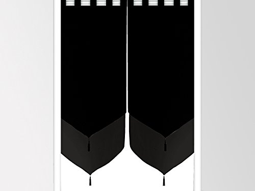 Paire de double voile uni 60x160 cm noir