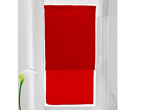 Brise-bise coton recyclé 60x120 cm panama rouge