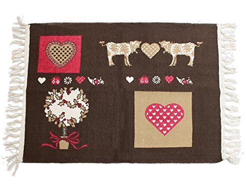 Soleil d'Ocre 70019 meribel gamme tapis coton chocolat 50 x 80 cm code EAN 3418170700199 