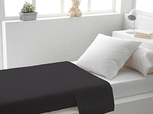 213826 drap plat 57 fils coton uni anthracite/g...