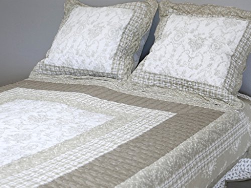 Soleil d'ocre 376096 NATHALIE Couvre-lit boutis...