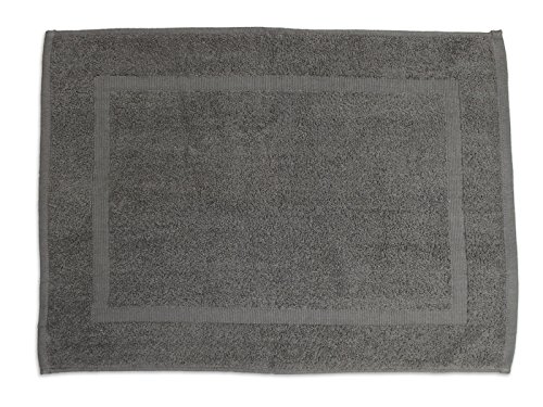 477042 tapis de bain coton gris 70 x 50 cm
